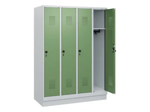 schoollocker,HxBxD 1630x1200x500mm,4vak,vak B 300mm,draaigrendel