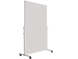 Dubbelzijdig mobiel whiteboard 120x180cm wit gelakt staal