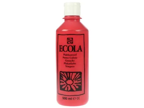 Plakkaatverf Ecola Flacon van 500 ml Scharlakenrood