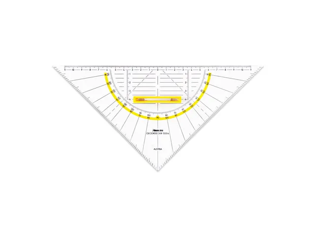 Geodriehoek Aristo 22 cm afneembare greep