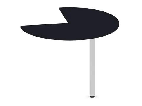 aanbouwtafel,i.h.v.,HxØ 720-840x1000mm,driekwartrond,CC-zwart