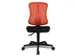 Siège Bureau Pivotant Assise Noir Dossier Maille Rouge Corail