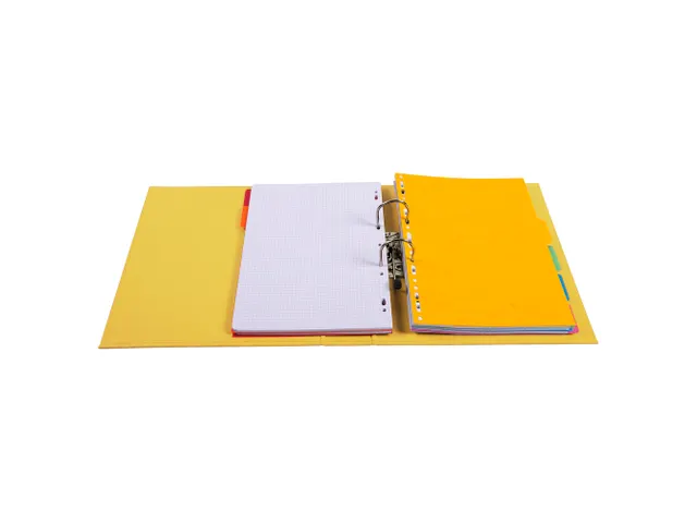 Classeur à levier PVC A4 dos de 70mm. - Jaune
