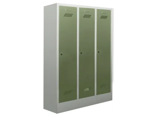 lockerkast v. kinderen,HxBxD 1300x780x300mm,3vak,RAL7035,front RAL6011