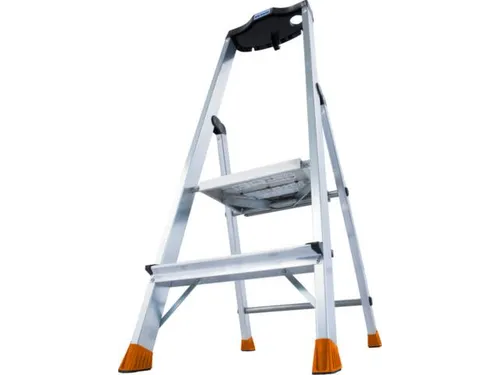 trapladder,eenzijdig,2 XXL treden,balk L 1m,aluminium