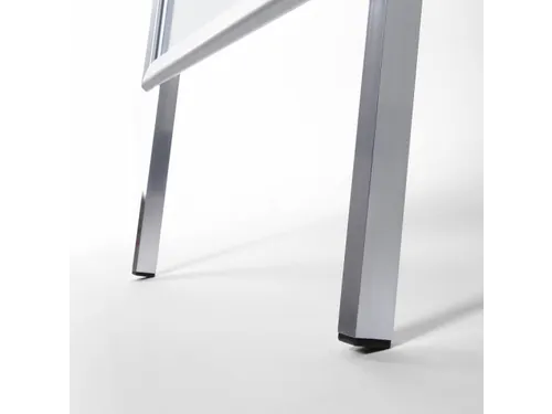 Stoepbord A2 Zilver Design Rechte Hoek 32mm Metaal