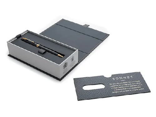 Balpen Parker Sonnet Black lacquer GT medium