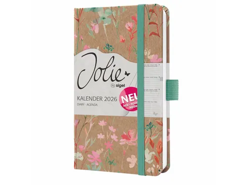 Weekagenda Pure A6 2026 (NL/FR/EN/DU) Green Floral Serenity Hardcover