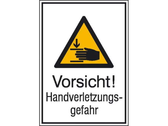 waarschuwings-combibord,v. binnen/buiten,Pas op! Risico op handletsel