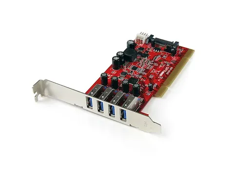 4 Poorts PCI SuperSpeed USB 3.0 Adapterkaart met SATA/SP4 Voeding