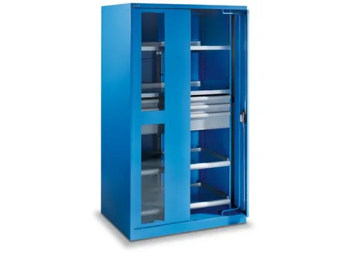 zwaarlastkast met zwenkdeuren,HxBxD 1950x1146x690mm,lak RAL6011