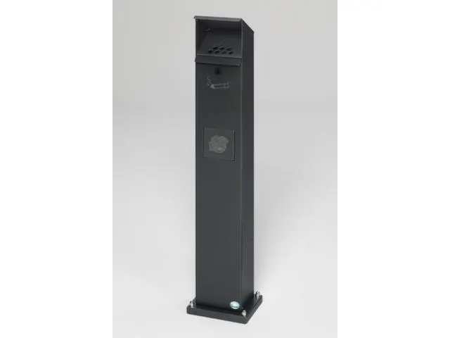 Combi-asbakstaander Vierkant Staalplaat 2/5 Liter 1150X180X150mm