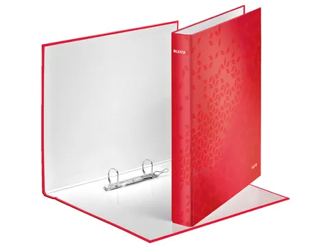 Ringband Leitz WOW A4 maxi 2-rings D-mechaniek 25mm rood