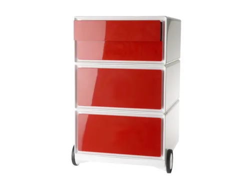 mobiel ladeblok,HxBxD 642x390x436mm,4lade(n),romp wit,front rood