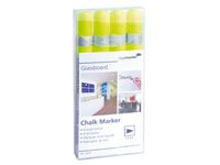 Legamaster Glasbord Chalk marker Geel 2-3mm set van 4