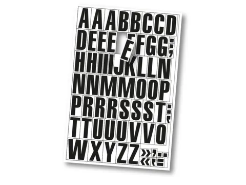 veldmagneet voor stelling,letters A-Z,DIN A4,H 43mm,magneetfolie