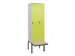 locker voor scheiding van kleding,HxBxD 2120x600x815mm,2vak