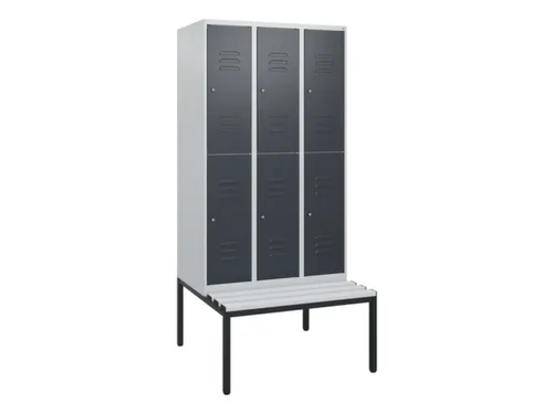 Dubbeldekse dekenkist,HxBxD 1950x900x815mm,3x2vak.,vak B 300mm