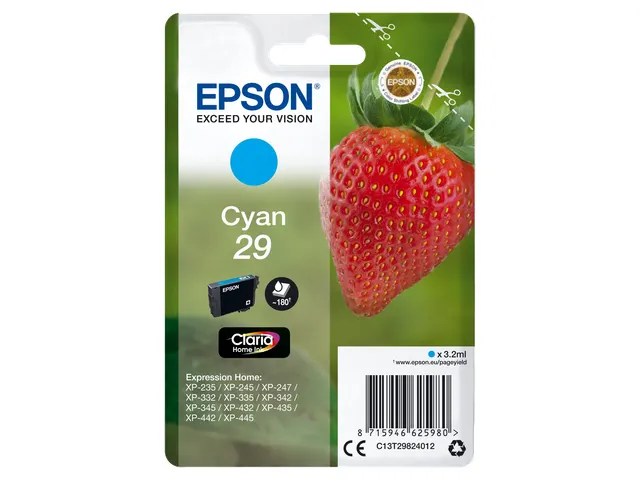 Singlepack Cyan 29 Claria Home Ink