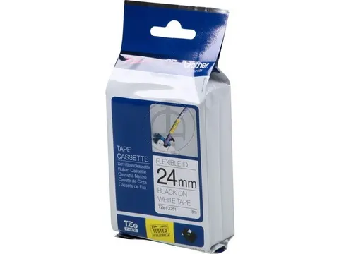 Lettertape Brother Tze-fx251 24 Mm Wit/Zwart