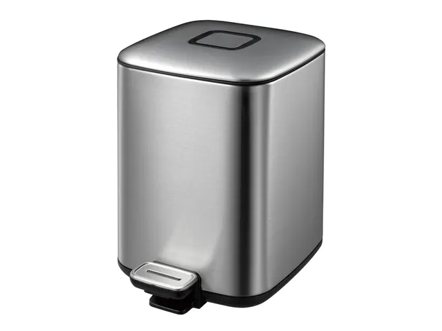 Vierkante Pedaalemmer Regent Step Bin 6 Liter Mat Rvs