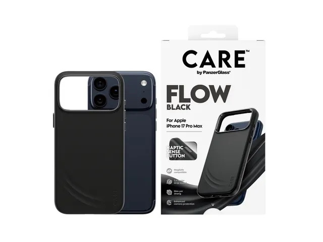 PanzerGlass CARE R-Flow Hoes voor iPhone 17 Zwart Siliconen Case