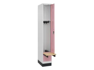 locker met bank,HxBxD 1950x300x815mm,1vak,vak B 300mm,cilinderslot - 1