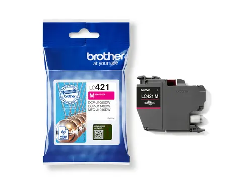 Inktcartridge Brother LC-421M rood