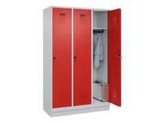 locker,HxBxD 1950x1200x500mm,3vak,vak B 400mm,draaigrendel,sokkel