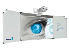 Projectiebord Extraflat Vijfvlaks 128x201cm 16:10 mat wit finger touch