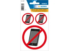 Waarschuwing Etiket Herma 5784 Telefoon Verboden 3 stuks