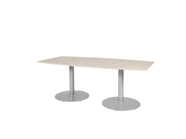 Linesto Vergadertafel Vaste Hoogte 200x100 Ton Robson Eiken 25mm Alu