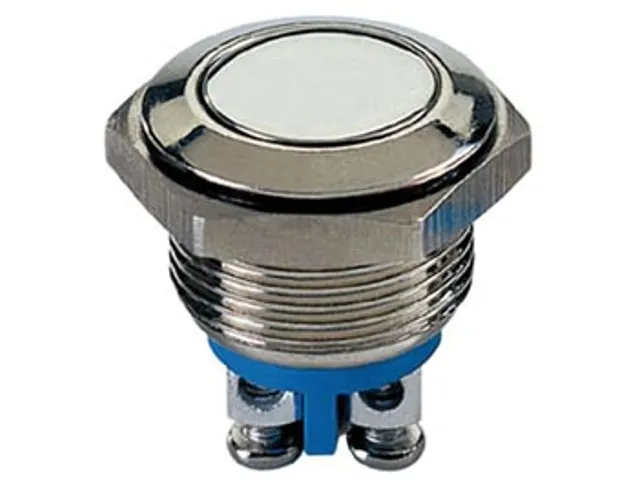 Platte Drukknop In Roestvrij Staal Spst 1NO