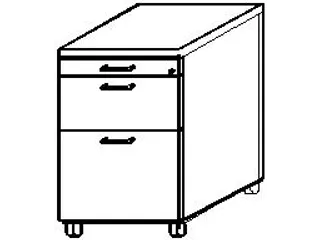 Ladenblok Wit 590x430x580mm 1lade 1pennenlade 1hangmappenframe - 3