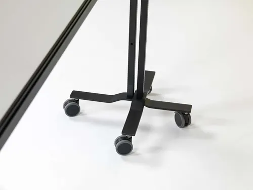 Verrijdbaar Whiteboard Workboard 120x150cm Gelakt Staal zwart profiel