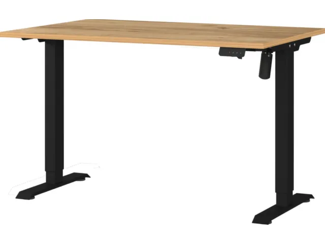 Elektrisch ihv bureau,HxBxD 710-1190x1200x800mm,blad Navarra-eiken