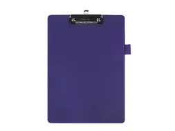 Klembord Quantore A4 staand PVC blauw met 100mm klem + penlus