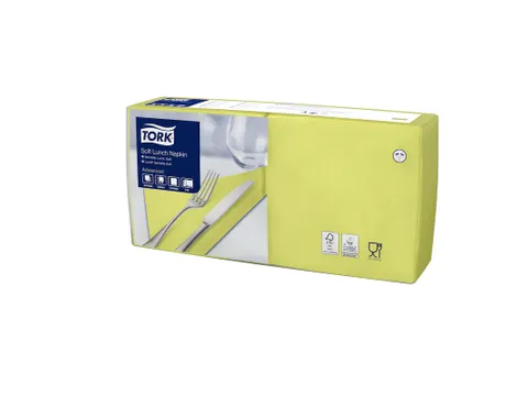 Tork 477860 Soft Lunchservet Advanced Limoen 33x33cm