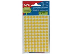 Apli Ronde Etiketten Ø8mm Geel