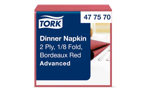 Tork 477570 Dinnerservet Advanced Bordeaux 39x39cm