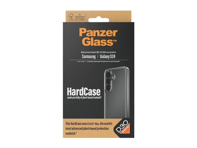 PanzerGlass HardCase Transparent w. D3O Samsung Galaxy S24, Hoes,