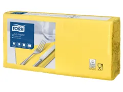 Tork 477841 Lunchservet Geel 33x33cm 2-laags 1/4 vouw 10x200st