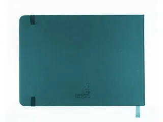 Schetsboek Kangaro A5 landscape dark turquoise PU HC 80 vel 140gr room - 6