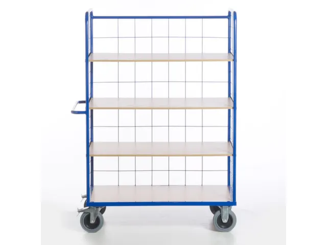 etagewagen,draagverm. 600kg,4etage(s),laadvl. LxB 1200x740mm,houtetage