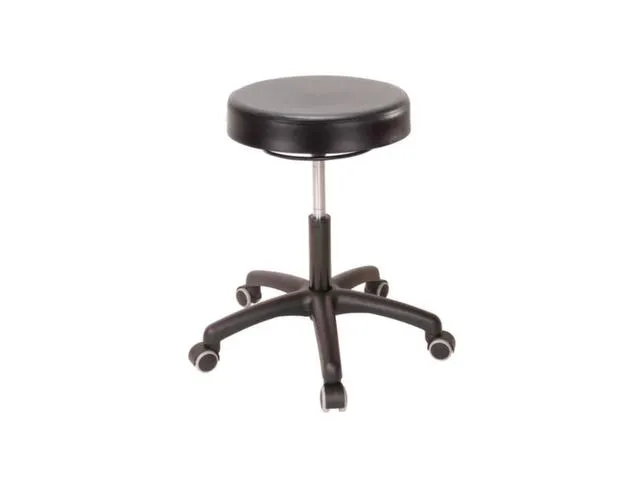 Werkplaatskruk Zit H 425-555Mm Pu-Schuimzitting Zwart Wielen Gasveer