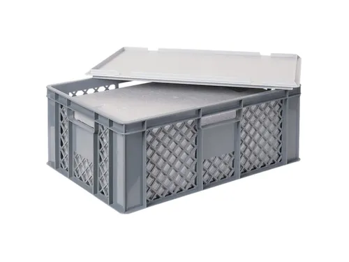 Euronorm-stapelbak,m. isoleerbox,HxLxB 240x600x400mm,43/20,4l,HDPE