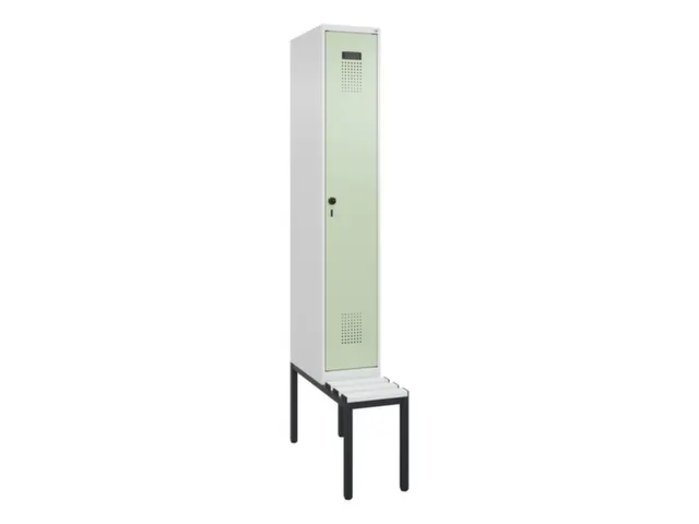 armoire vestiaire avec banc noir et blanc,HxlxP 2120x300x815mm