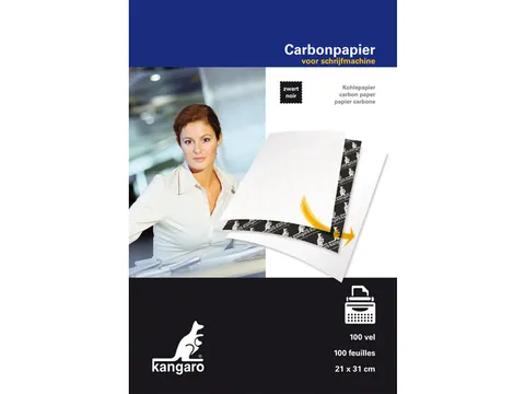 Papier carbone Kangaro A4 21x31cm 100 feuilles noir
