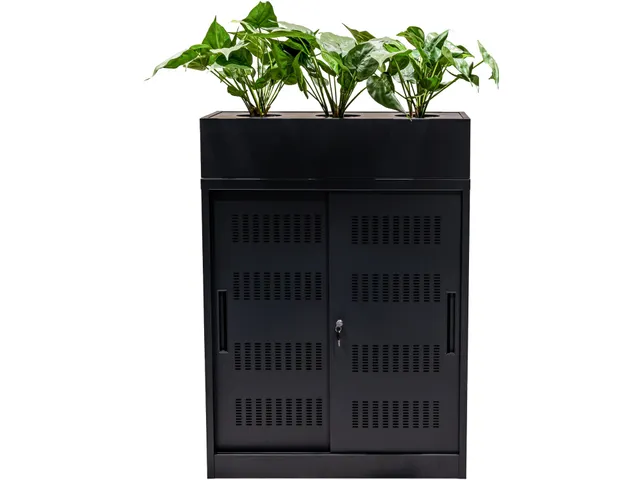 Euroseats Schuifdeurkast 105x90x40cm Zwart