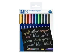 Kalligrafiepen Staedtler 8325 metallic etui à 10 kleuren